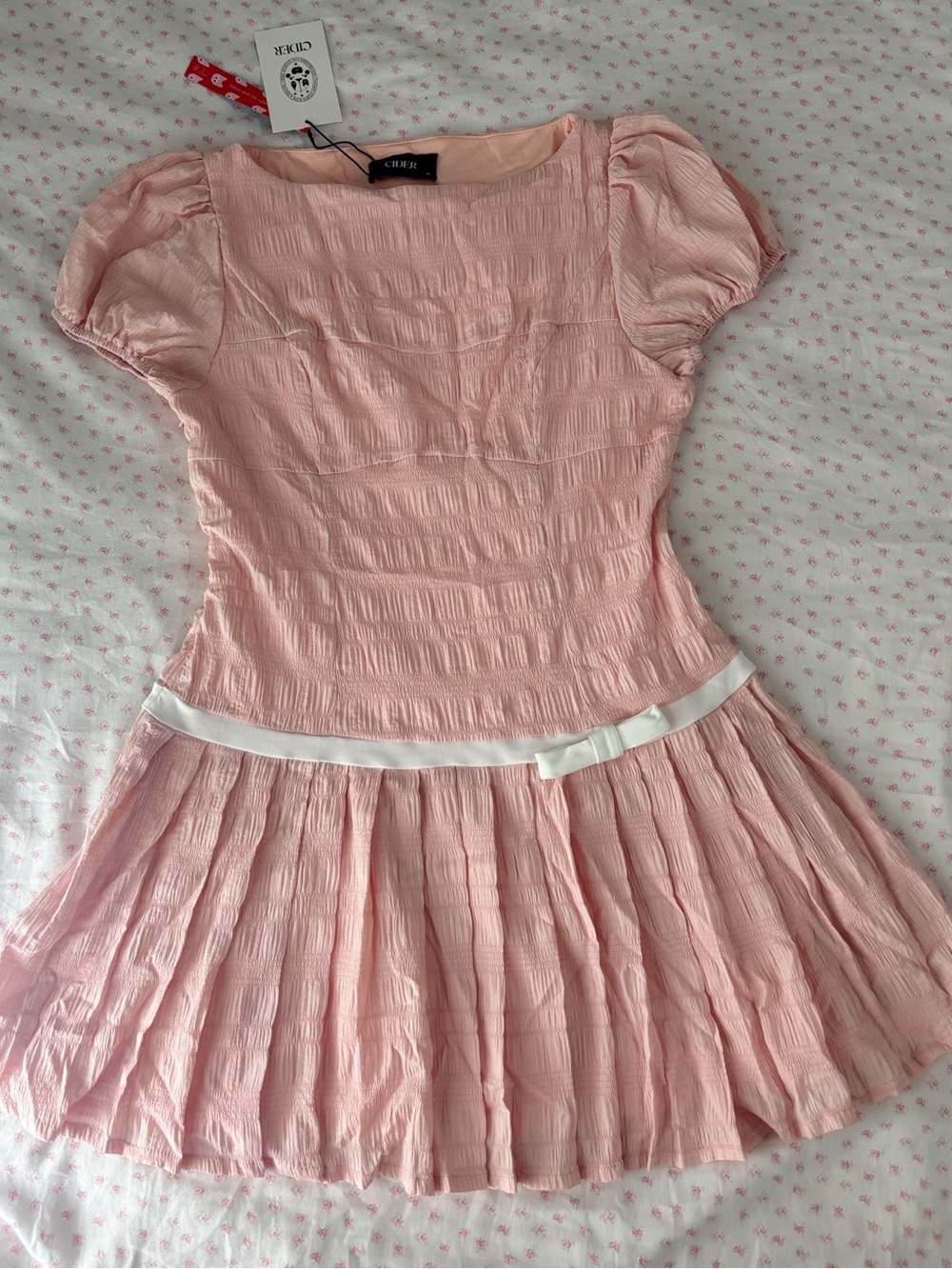 cider high neck mini dress